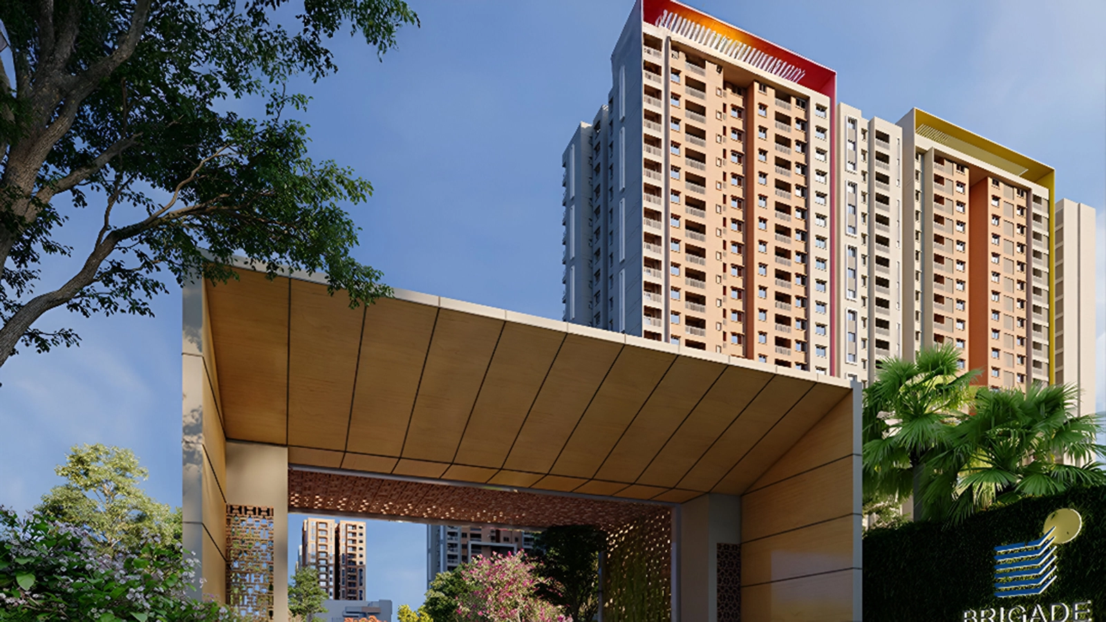 Brigade Morgan Heights Apartments in Medavakkam Road, Chennai entrance gate